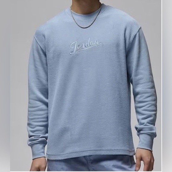 Jordan Light BlueEmbroidered Script LongSleeve TeeMen's MNWT